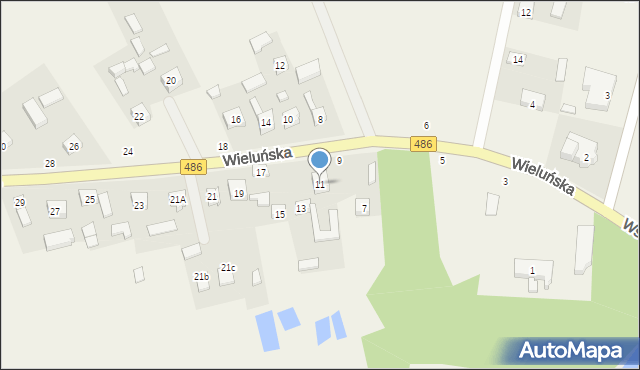 Krzeczów, Wieluńska, 11, mapa Krzeczów