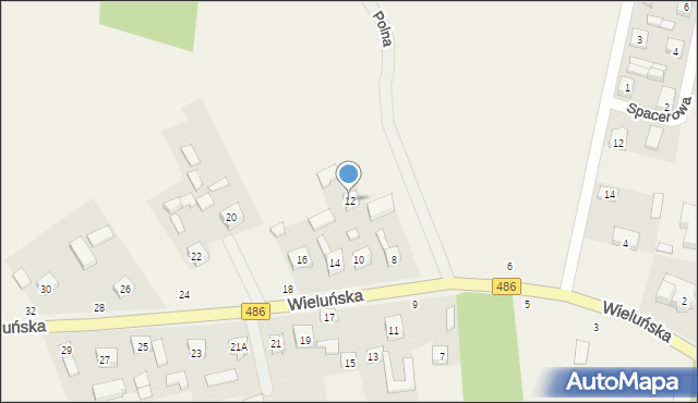 Krzeczów, Wieluńska, 12, mapa Krzeczów