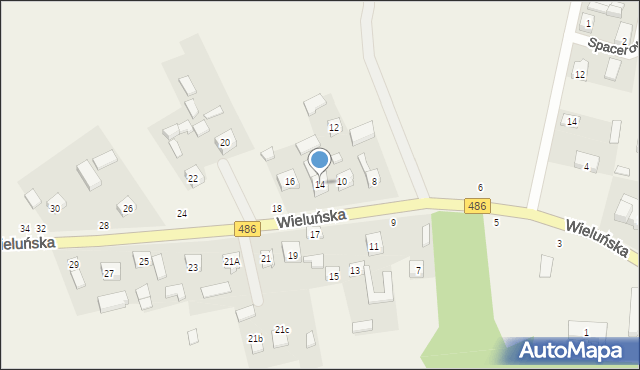 Krzeczów, Wieluńska, 14, mapa Krzeczów