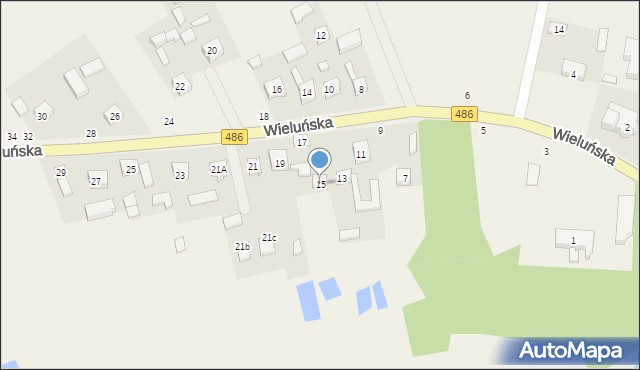 Krzeczów, Wieluńska, 15, mapa Krzeczów