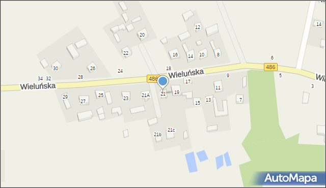 Krzeczów, Wieluńska, 21, mapa Krzeczów