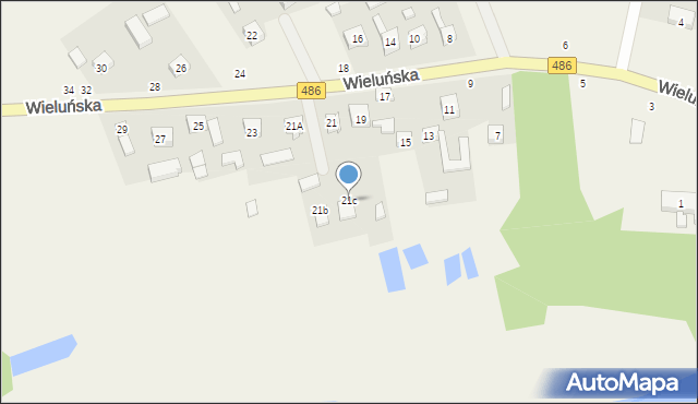 Krzeczów, Wieluńska, 21c, mapa Krzeczów