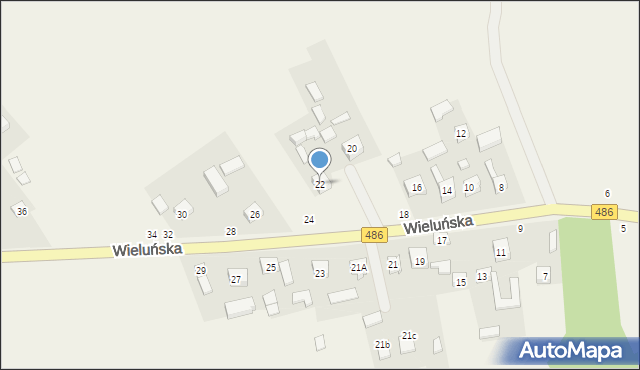 Krzeczów, Wieluńska, 22, mapa Krzeczów