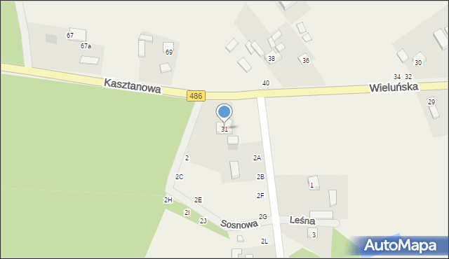 Krzeczów, Wieluńska, 31, mapa Krzeczów