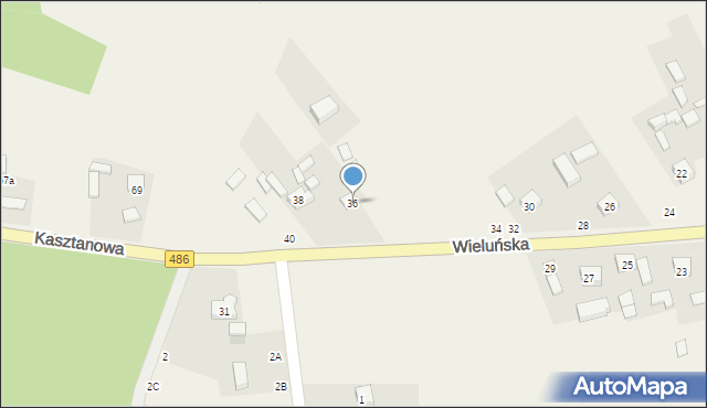 Krzeczów, Wieluńska, 36, mapa Krzeczów