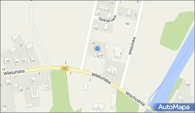 Krzeczów, Wieluńska, 4, mapa Krzeczów