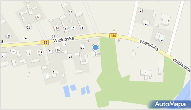 Krzeczów, Wieluńska, 7, mapa Krzeczów