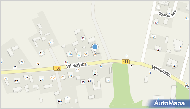 Krzeczów, Wieluńska, 8, mapa Krzeczów