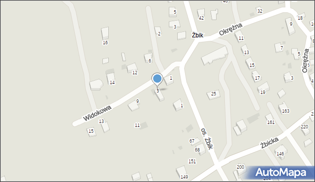 Krzeszowice, Widokowa, 3, mapa Krzeszowice