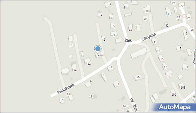 Krzeszowice, Widokowa, 6, mapa Krzeszowice