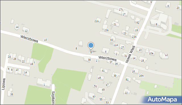 Krzeszowice, Wierzbowa, 6, mapa Krzeszowice
