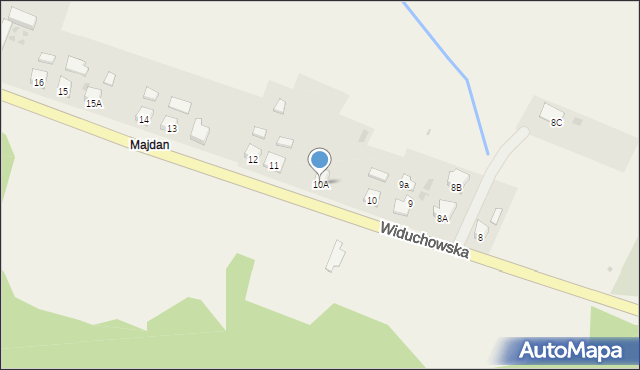 Krzywin, Widuchowska, 10A, mapa Krzywin