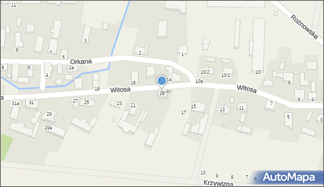 Krzywizna, Witosa Wincentego, 19, mapa Krzywizna