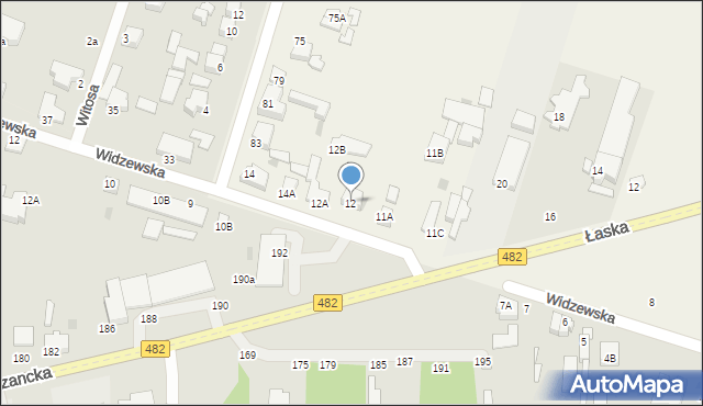 Ksawerów, Widzewska, 12, mapa Ksawerów