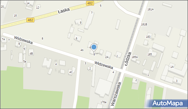 Ksawerów, Widzewska, 4, mapa Ksawerów