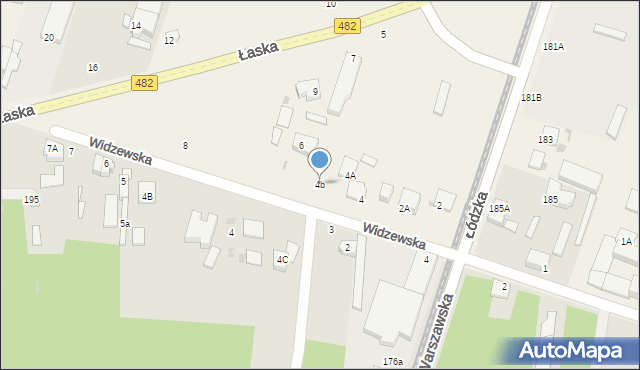 Ksawerów, Widzewska, 4b, mapa Ksawerów