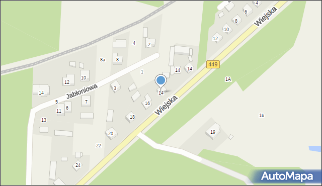 Książenice, Wiejska, 14, mapa Książenice