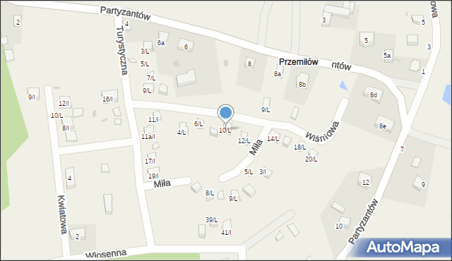 Księginice Małe, Wiśniowa, 10/L, mapa Księginice Małe