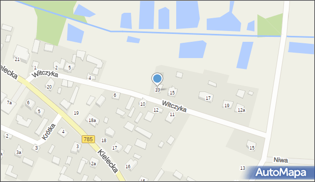 Kurzelów, Witczyka Henryka, ks., 9, mapa Kurzelów