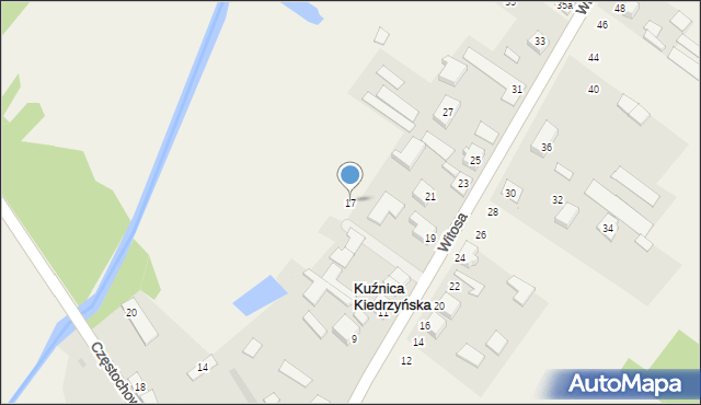 Kuźnica Kiedrzyńska, Witosa Wincentego, 17, mapa Kuźnica Kiedrzyńska