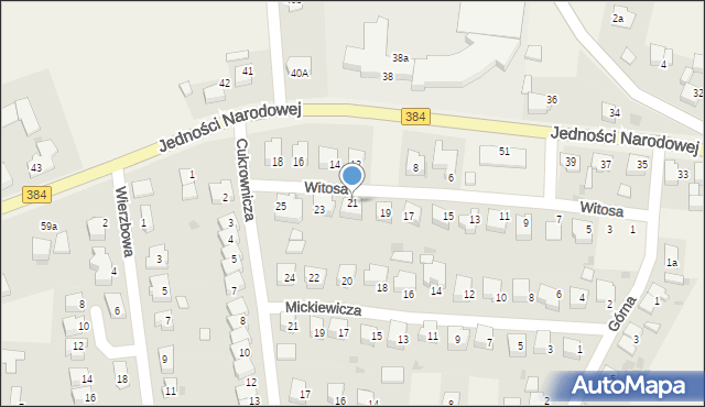 Łagiewniki, Witosa Wincentego, 21, mapa Łagiewniki