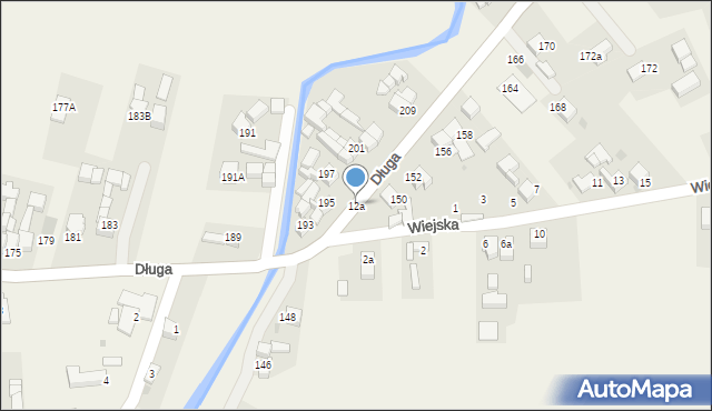 Łapsze Niżne, Wiejska, 12a, mapa Łapsze Niżne