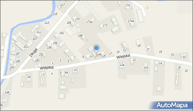 Łapsze Niżne, Wiejska, 13, mapa Łapsze Niżne