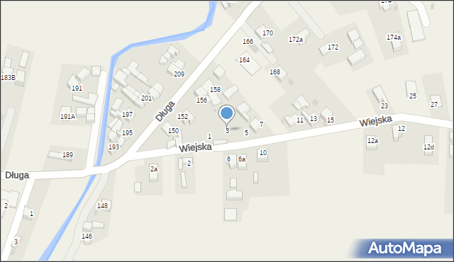 Łapsze Niżne, Wiejska, 3, mapa Łapsze Niżne