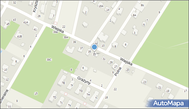 Łazy, Wiejska, 33, mapa Łazy