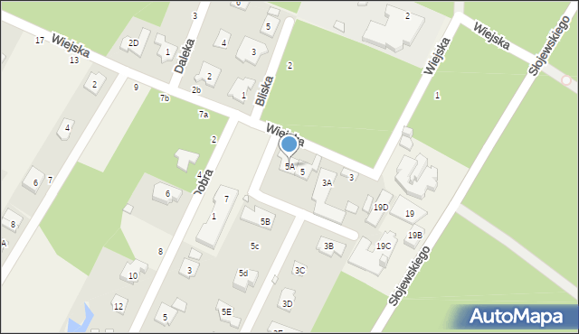 Łazy, Wiejska, 5A, mapa Łazy