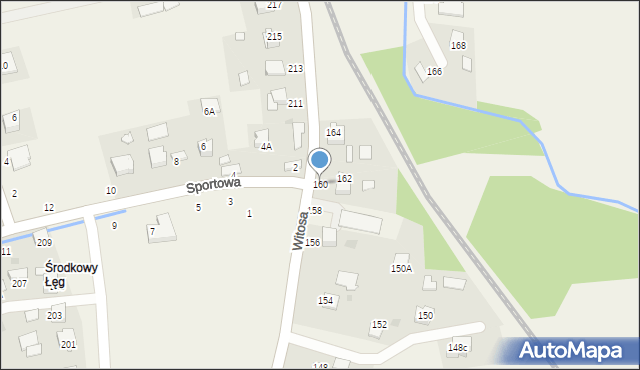 Łęg Tarnowski, Witosa Wincentego, 160, mapa Łęg Tarnowski
