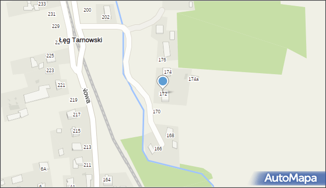 Łęg Tarnowski, Witosa Wincentego, 172, mapa Łęg Tarnowski