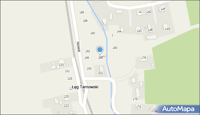 Łęg Tarnowski, Witosa Wincentego, 198, mapa Łęg Tarnowski