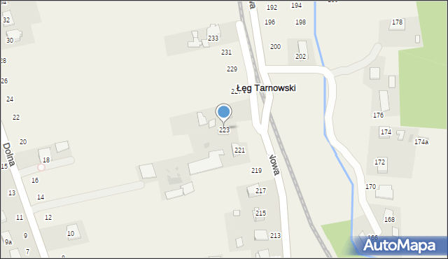 Łęg Tarnowski, Witosa Wincentego, 223, mapa Łęg Tarnowski