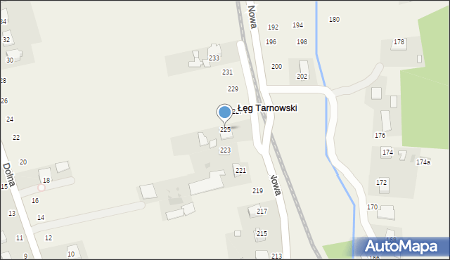 Łęg Tarnowski, Witosa Wincentego, 225, mapa Łęg Tarnowski