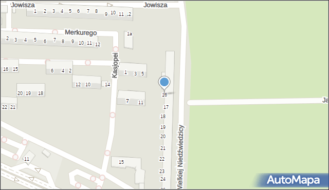 Legnica, Wielkiej Niedźwiedzicy, 16, mapa Legnicy