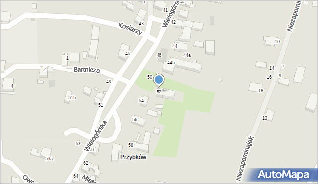 Legnica, Wielogórska, 52, mapa Legnicy