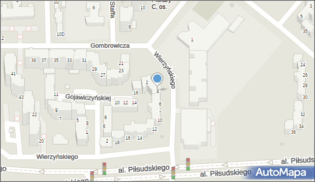 Legnica, Wierzyńskiego Kazimierza, 4, mapa Legnicy