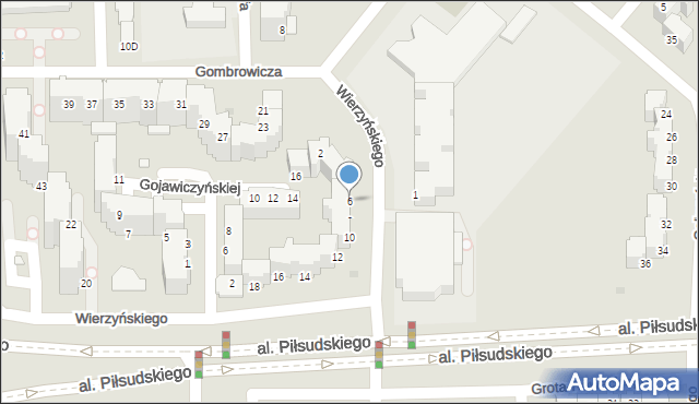 Legnica, Wierzyńskiego Kazimierza, 6, mapa Legnicy