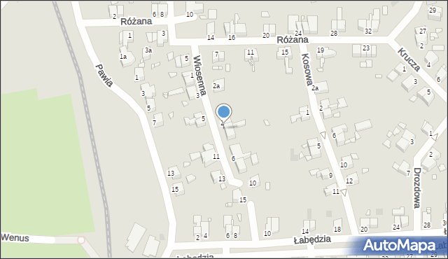 Legnica, Wiosenna, 4, mapa Legnicy