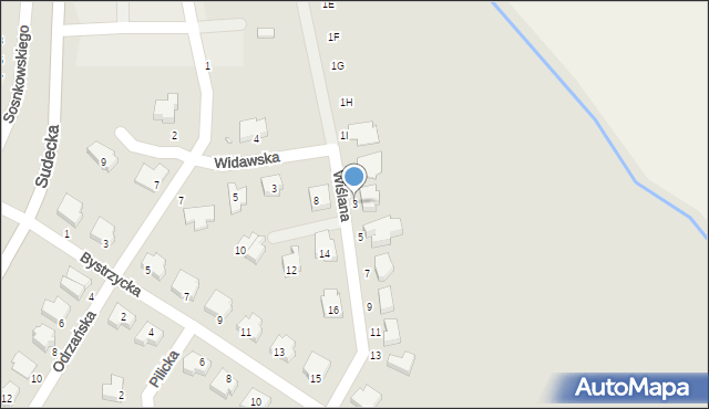 Legnica, Wiślana, 3, mapa Legnicy