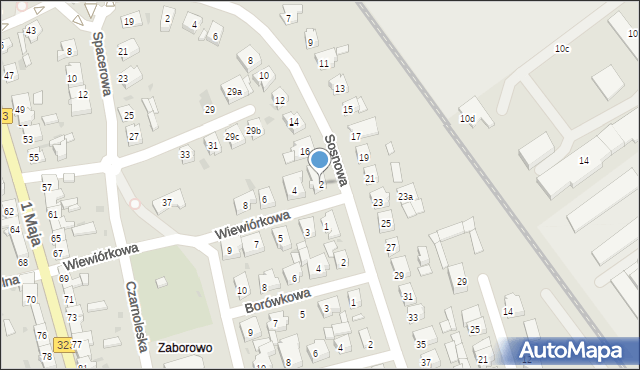 Leszno, Wiewiórkowa, 2, mapa Leszno