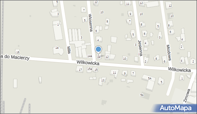 Leszno, Wilkowicka, 14, mapa Leszno