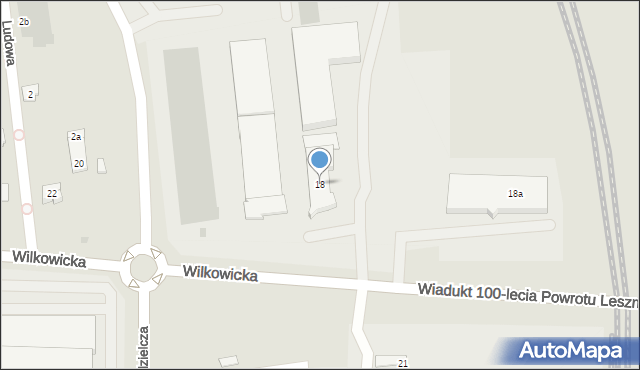 Leszno, Wilkowicka, 18, mapa Leszno