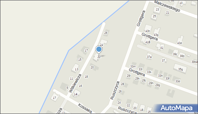 Leszno, Witkiewicza Stanisława Ignacego, 22, mapa Leszno