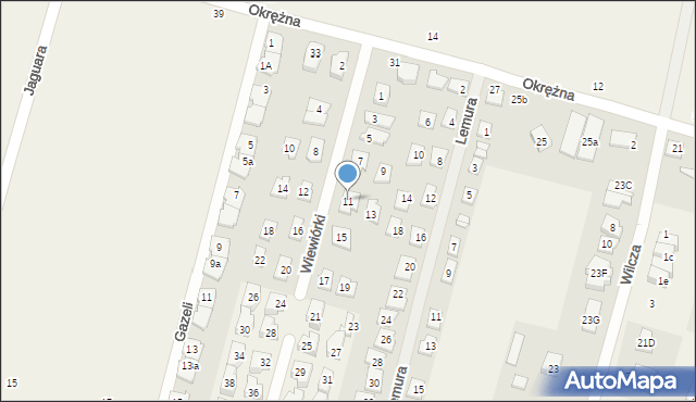 Lesznowola, Wiewiórki, 11, mapa Lesznowola