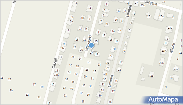 Lesznowola, Wiewiórki, 17, mapa Lesznowola