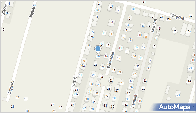 Lesznowola, Wiewiórki, 18, mapa Lesznowola