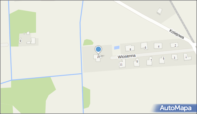 Lesznowola, Wiosenna, 10, mapa Lesznowola