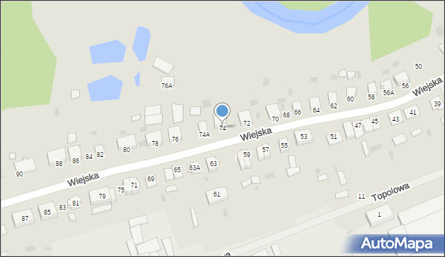 Lidzbark Warmiński, Wiejska, 74, mapa Lidzbark Warmiński